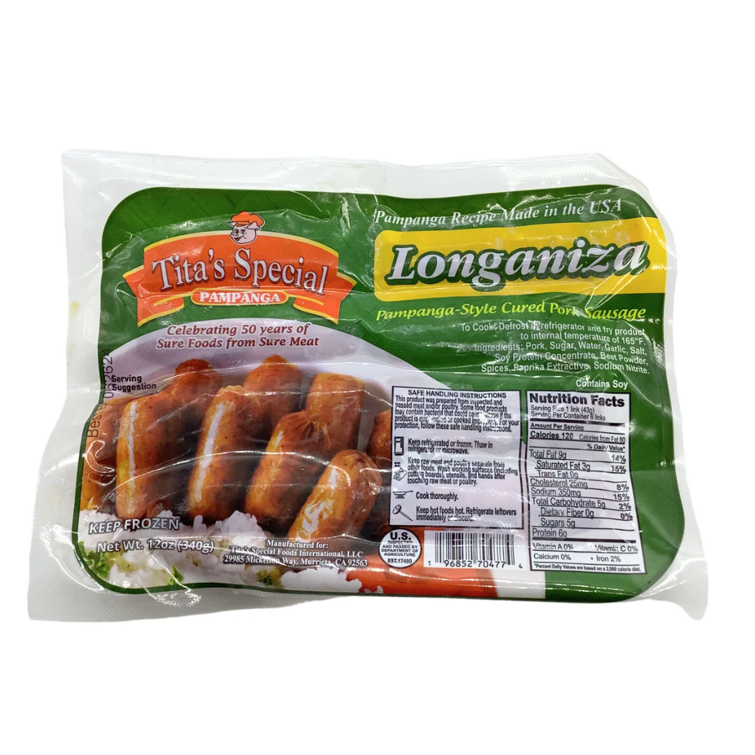 Tita’s Special - Longaniza Pampanga Style Cured Pork Sausage (12oz)