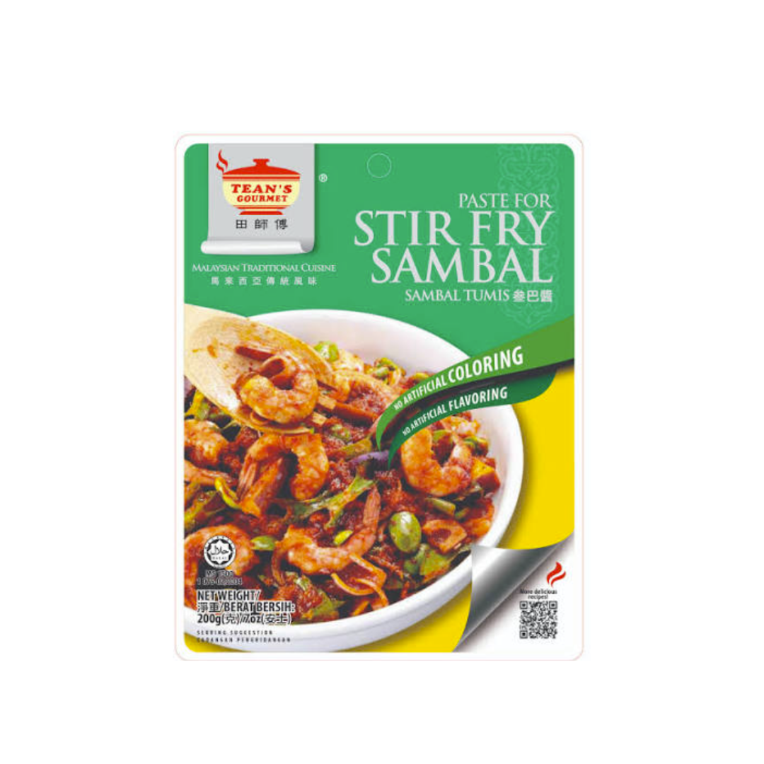 Tean's Gourmet Paste for Stir Fry Sambal (7oz)