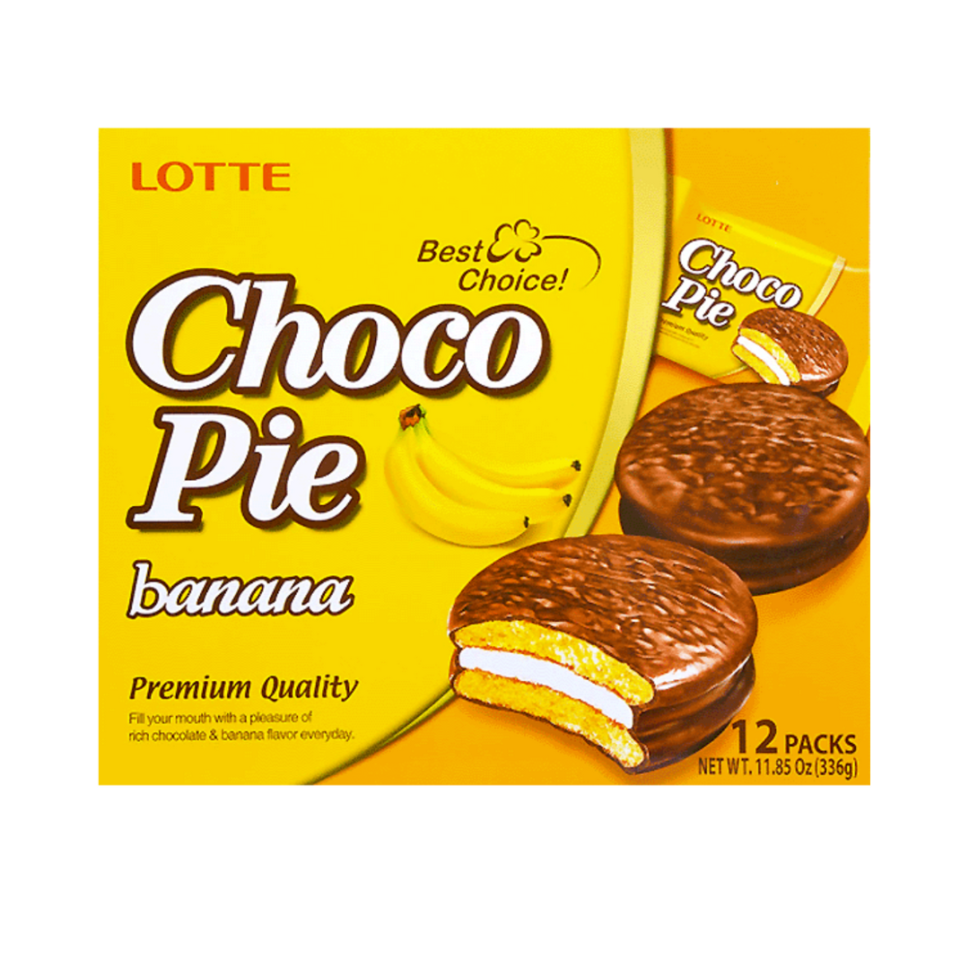 Lotte Choco Pie Banana Flavor (12pcs)