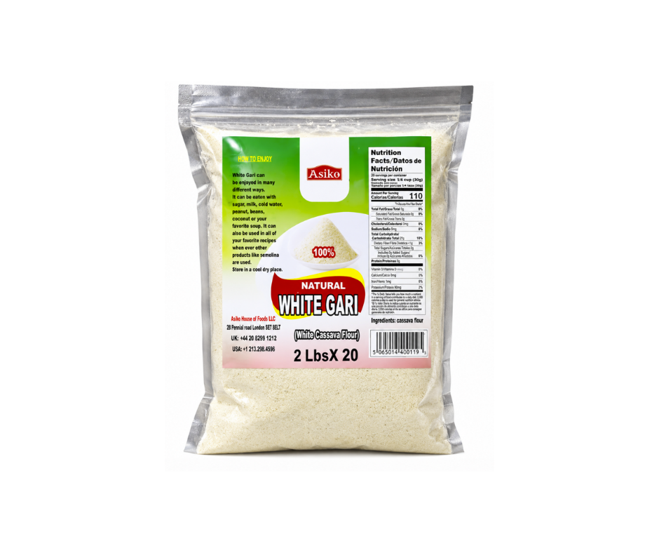 Asiko - White Gari (White Cassava Flour) (2Ibs)