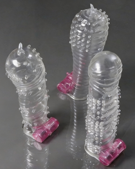 Enlarge Condom with studs and Vibrator