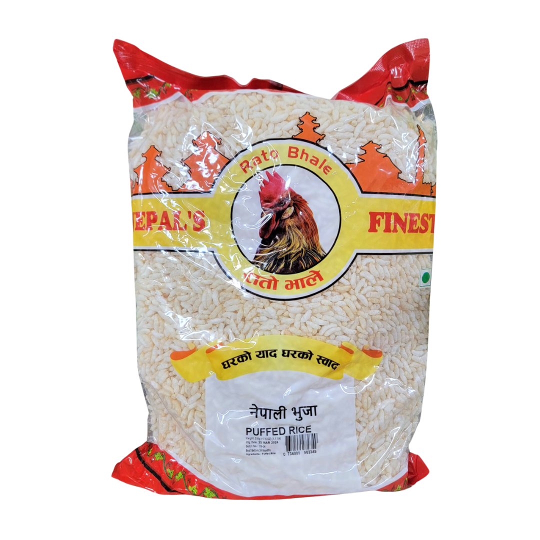 Rato Bhale Puffed Rice (500g)