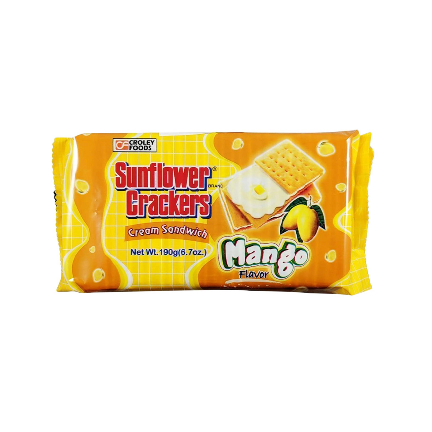 Croley Foods Sunflower Crackers Cream Sandwitch Mango (190g)