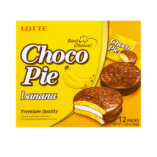 Lotte Choco Pie Banana Flavor (12pcs)