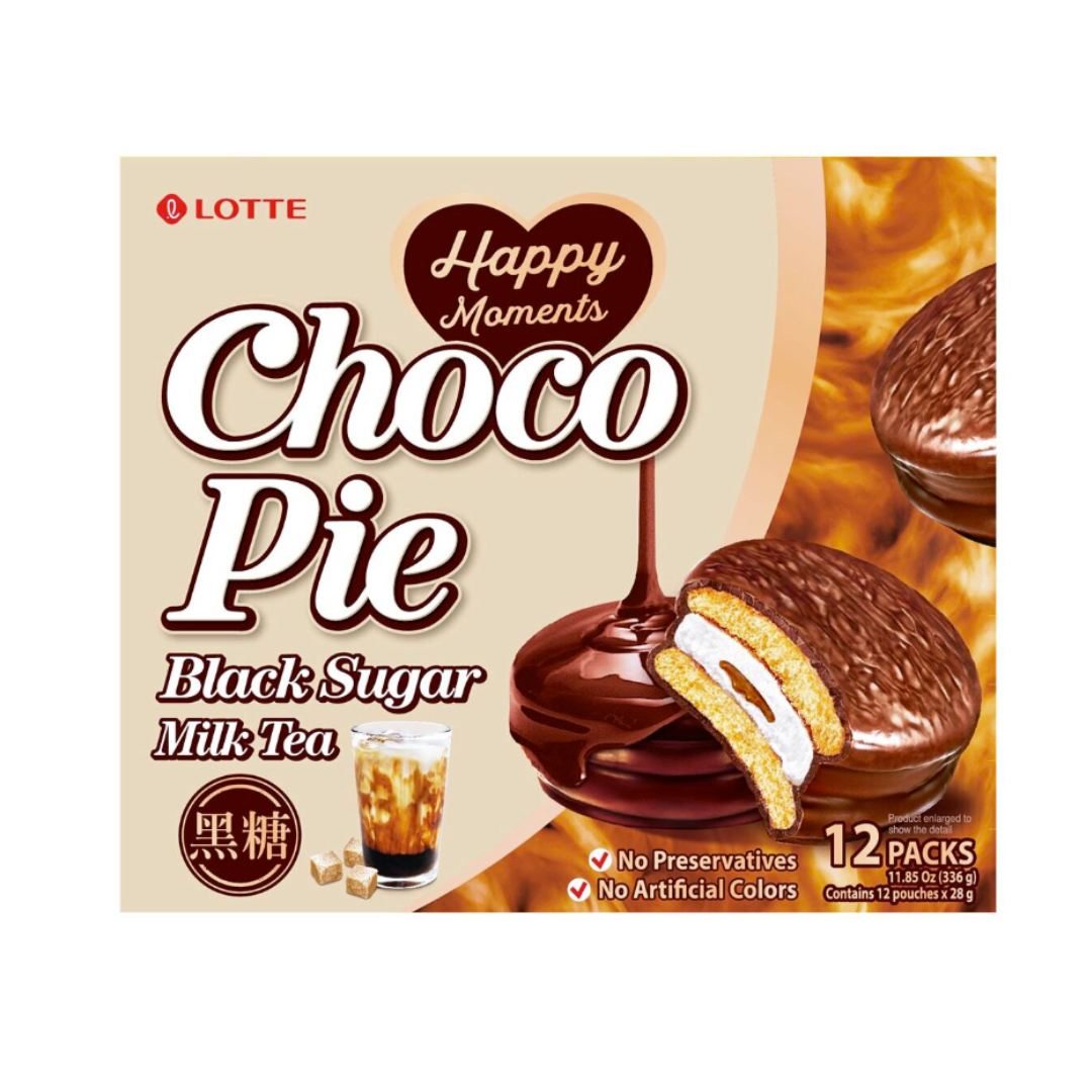 Lotte Choco Pie Black Sugar Flavor (12Pcs)